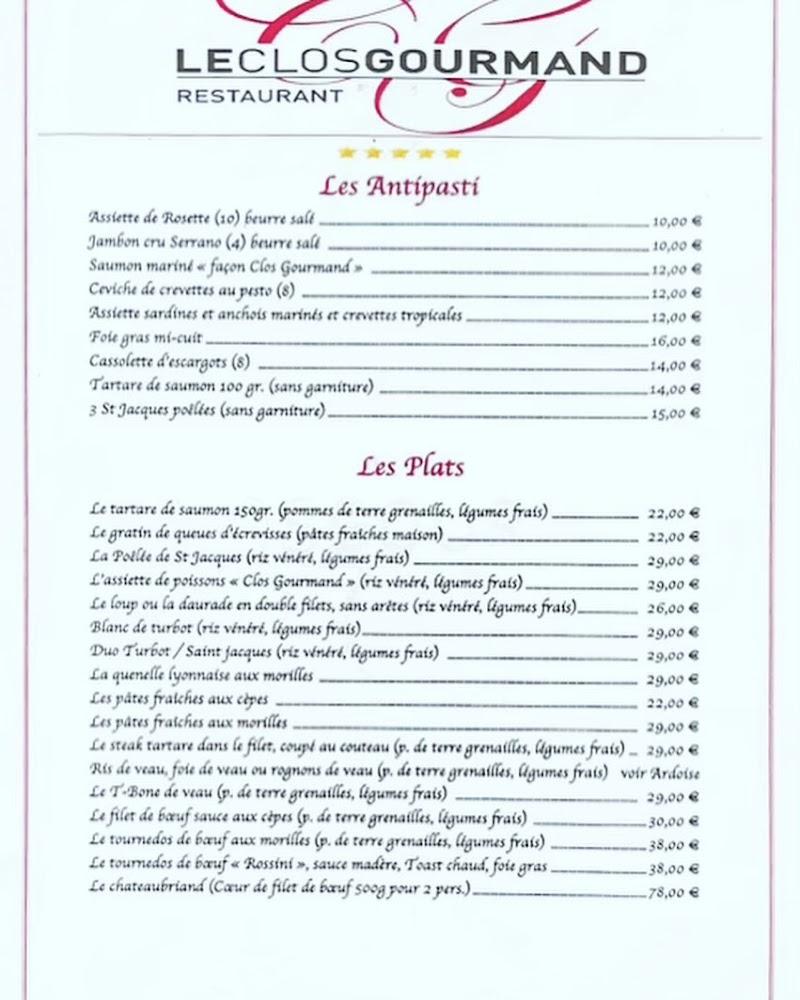 Le Clos Gourmand - Menu Image 3
